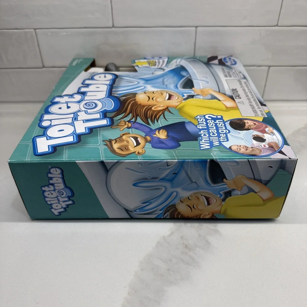 Hasbro Gaming Toilet Trouble Game C0447 Water Spraying Family Fun Fast Ship NEW